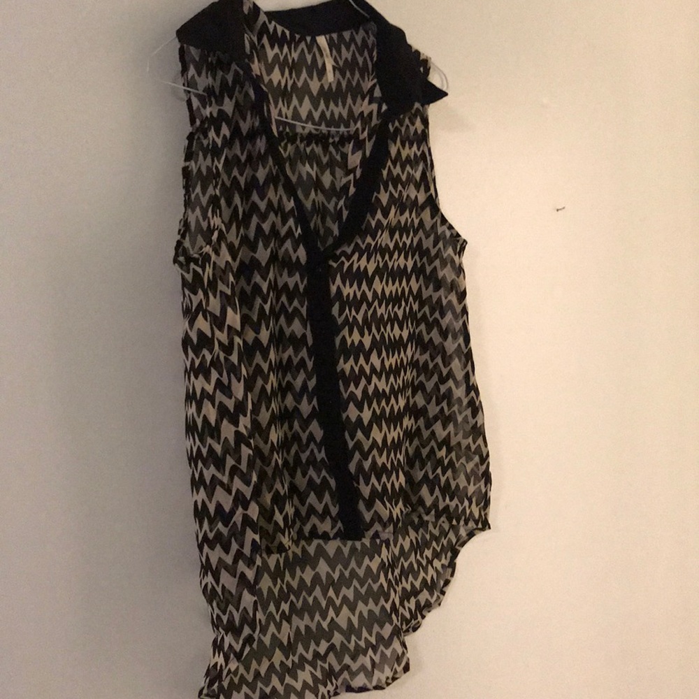 Printed Blouse - Sheer